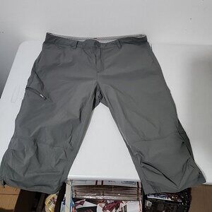 ORVIS Cargo Capri Performance Pants Womens 16 Gray Button Zip Pockets Casual